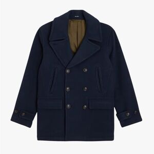 Todd Snyder 100% CASHMERE & WOOL Navy Blue Peacoat NWT